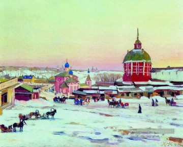 carré de marché zagorsk 1943 Konstantin Yuon Peinture à l'huile